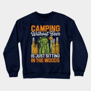 Camping Beer Outdoors Crewneck Sweatshirt